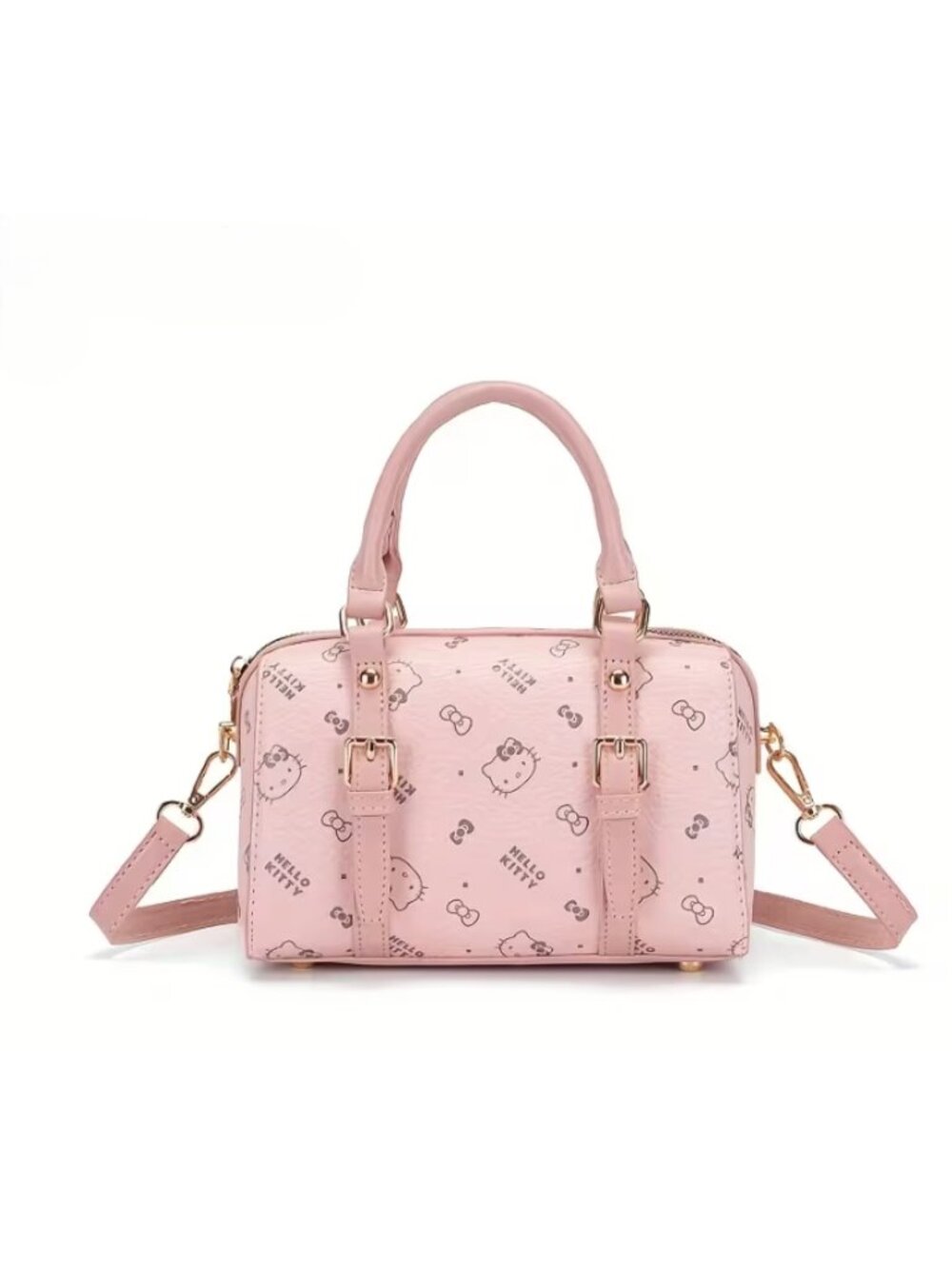 Hello Kitty Pink Casual Shoulder Bag – Kawaii Cat Print, Underarm Purse, Cute